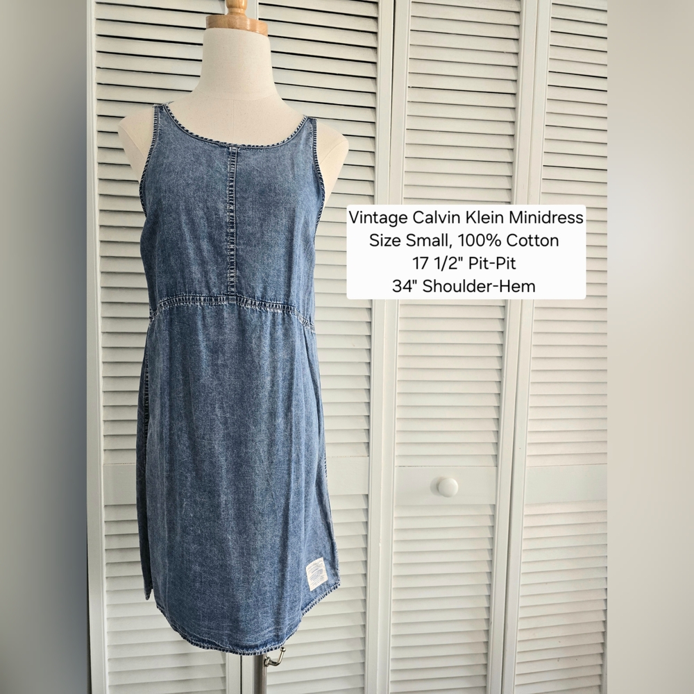 Calvin Klein Blue Denim Minidress